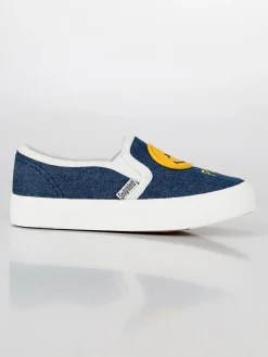 Smiley World Scarpe basse senza lacci effetto jeans