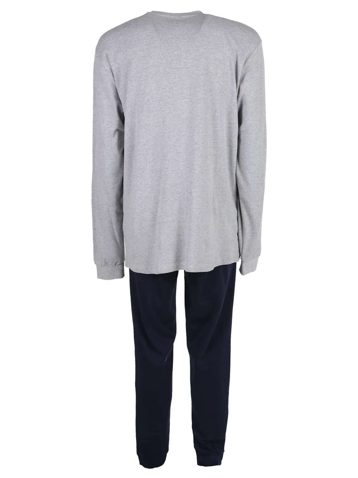 Snoopy Pigiama lungo da uomo in cotone interlock con stampe - grigio chiaro