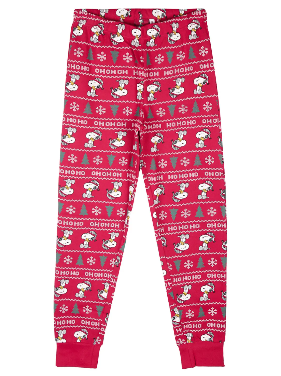 Snoopy Pigiama natalizio da bambina in cotone interlock