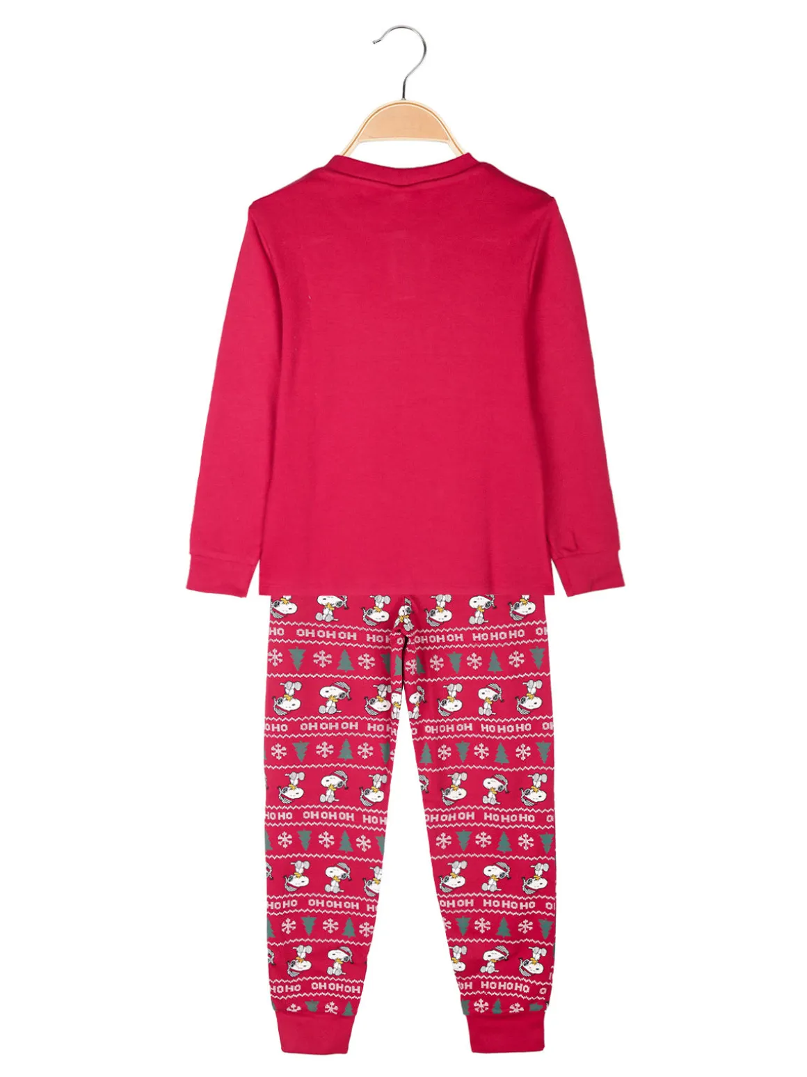 Snoopy Pigiama natalizio da bambina in cotone interlock