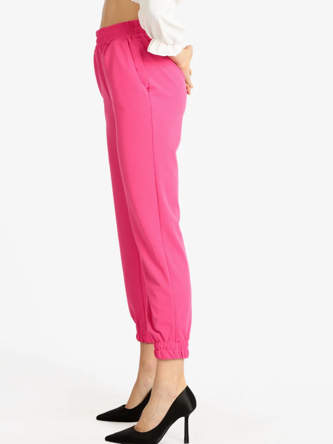 Sofy'S Chic Pantaloni morbidi donna con polsino