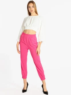 Sofy'S Chic Pantaloni morbidi donna con polsino