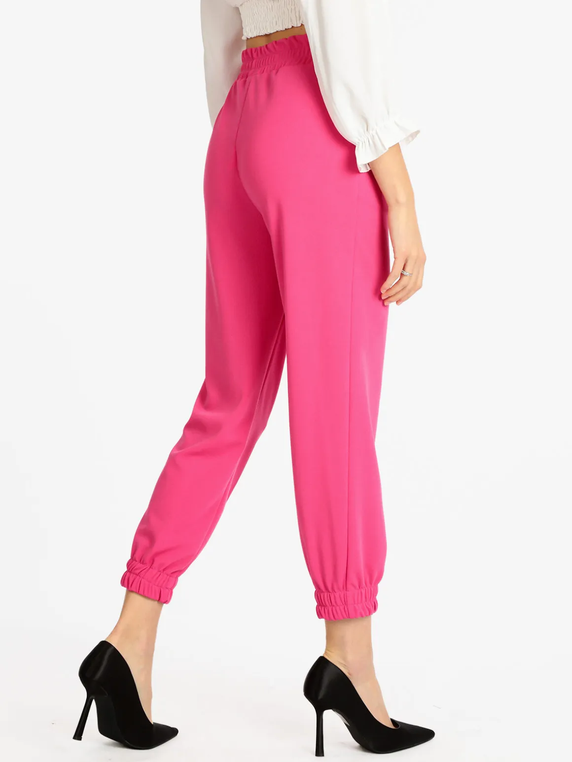 Sofy'S Chic Pantaloni morbidi donna con polsino