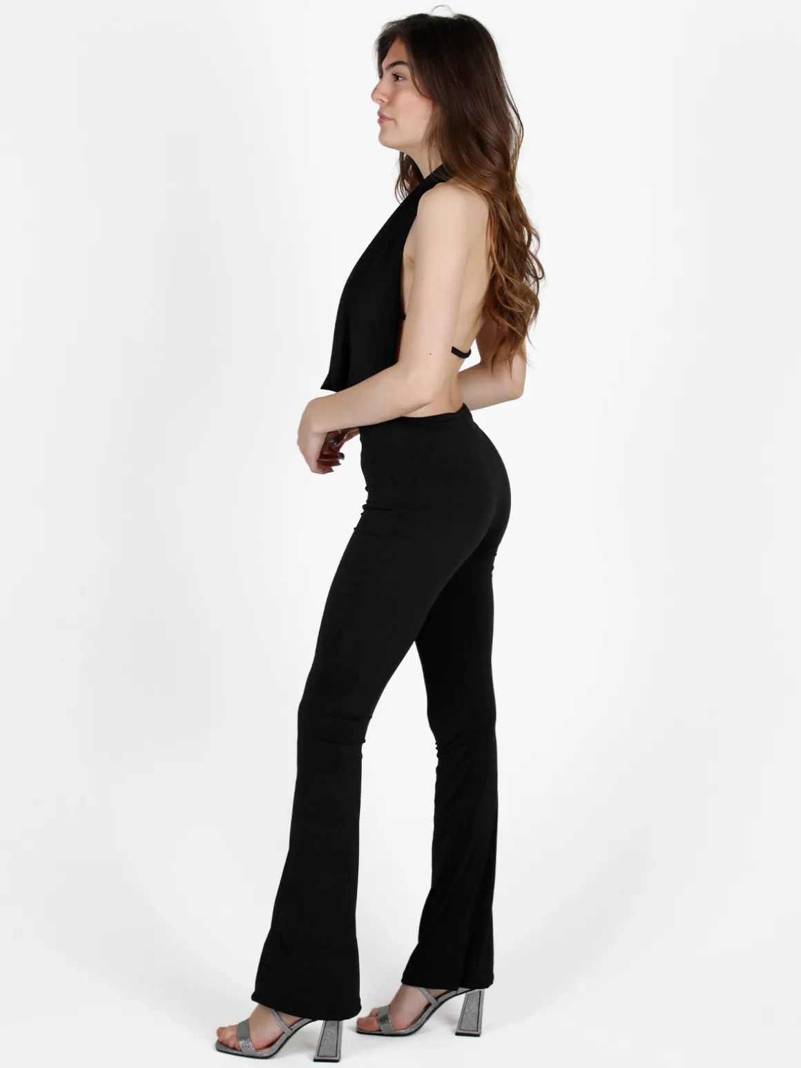 Sofy'S Chic Tuta jumpsuite lunga con schiena scoperta