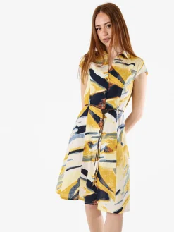Solada Abito a camicia da donna smanicato con stampe - multicolore