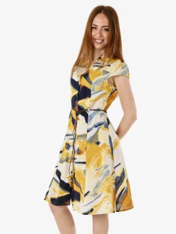 Solada Abito a camicia da donna smanicato con stampe - multicolore