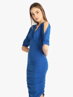 Solada Abito con manica corta donna drappeggiato