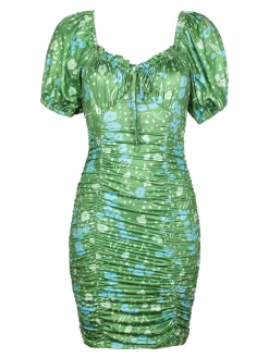 Solada Abito donna a tubino drappeggiato multicolor