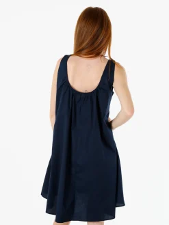 Solada Abito donna in cotone a campana senza maniche - blu