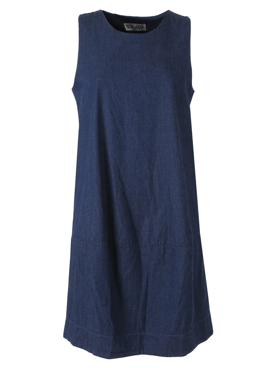 Solada Abito donna smanicato in cotone effetto jeans - blu