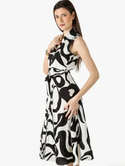 Solada Abito lungo da donna a camicia senza maniche - nero