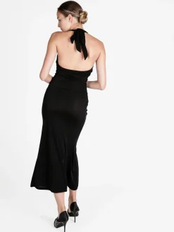 Solada Abito lungo elegante da donna con allacciatura al collo