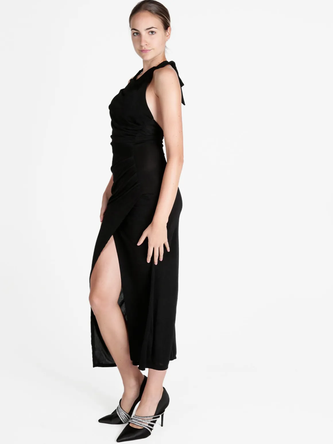 Solada Abito lungo elegante da donna con allacciatura al collo