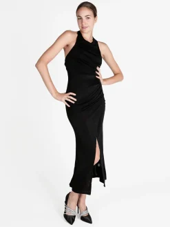 Solada Abito lungo elegante da donna con allacciatura al collo