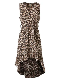 Solada Abito smanicato da donna animalier asimmetrico - multicolore