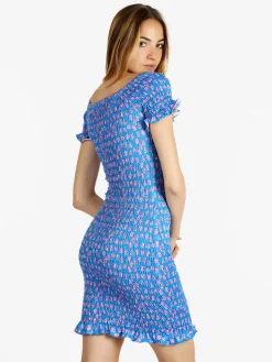 Solada Abito tubino donna a fiori elasticizzato