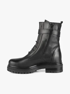 Solada Anfibi donna in pelle con lacci e zip