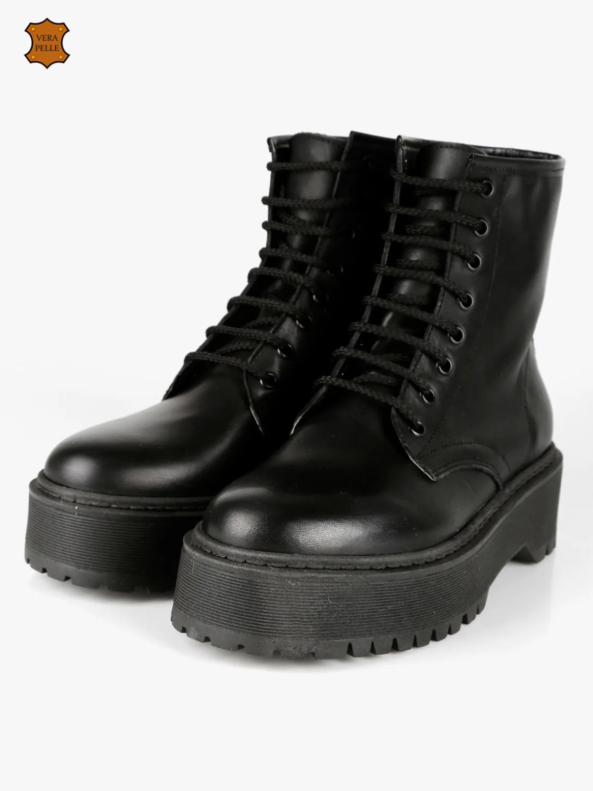 Solada Anfibi in pelle donna con platform