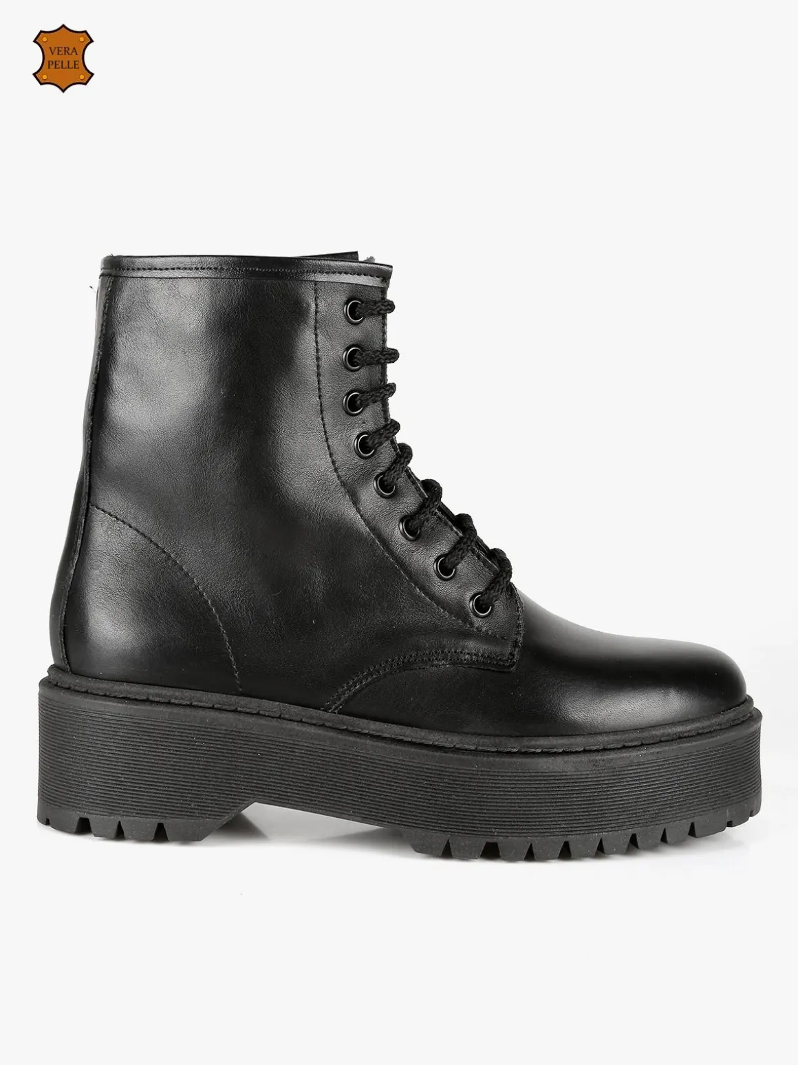 Solada Anfibi in pelle donna con platform