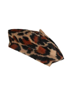 Solada Basco donna peloso con stampa animalier