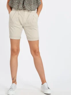 Solada Bermuda donna in cotone vita alta