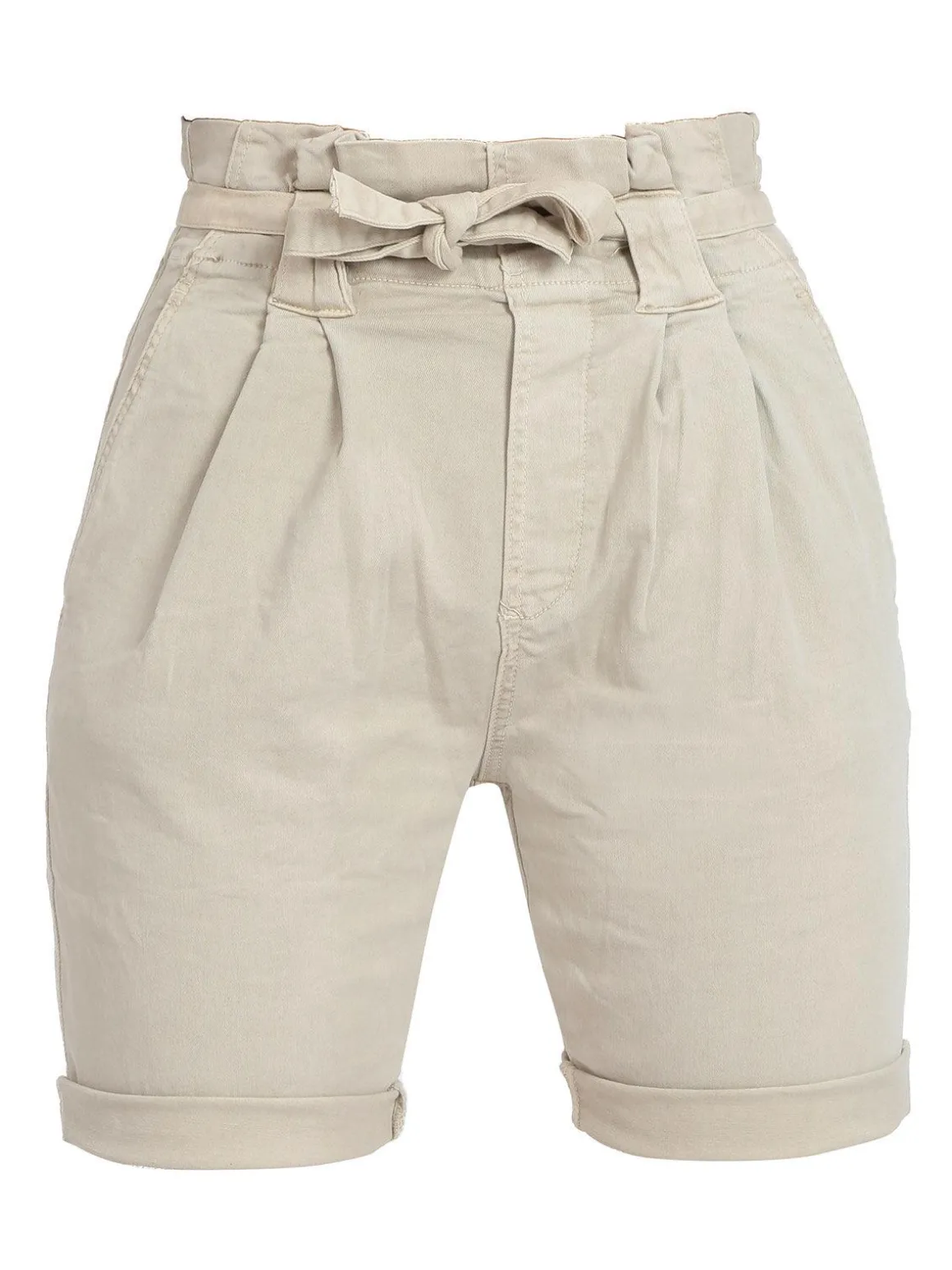 Solada Bermuda donna in cotone vita alta