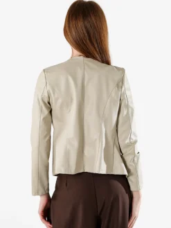 Solada Blazer donna aperto in ecopelle - beige