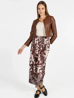Solada Blazer donna aperto in ecopelle - marrone