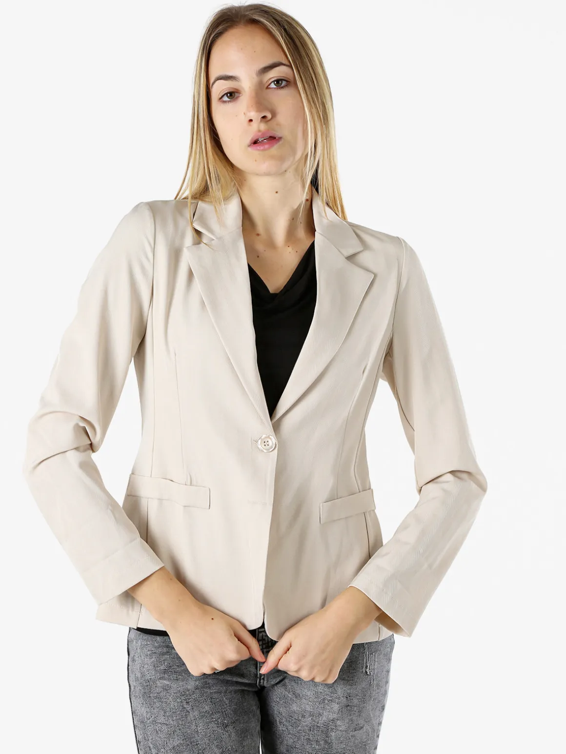 Solada Blazer donna con bottoni - beige