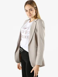 Solada Blazer donna con bottone - fango