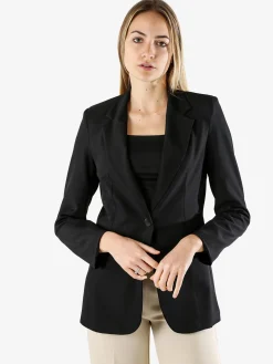 Solada Blazer donna con bottone - nero