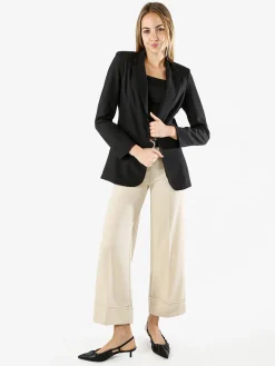 Solada Blazer donna con bottone - nero