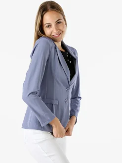 Solada Blazer donna con bottoni e stampa texture - grigio scuro