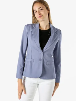 Solada Blazer donna con bottoni e stampa texture - grigio scuro