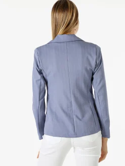 Solada Blazer donna con bottoni e stampa texture - grigio scuro