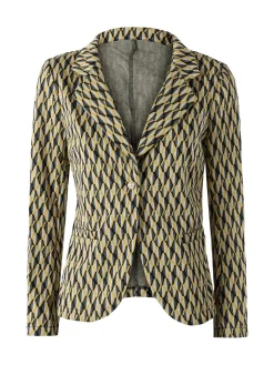 Solada Blazer donna con stampe geometriche - grigio