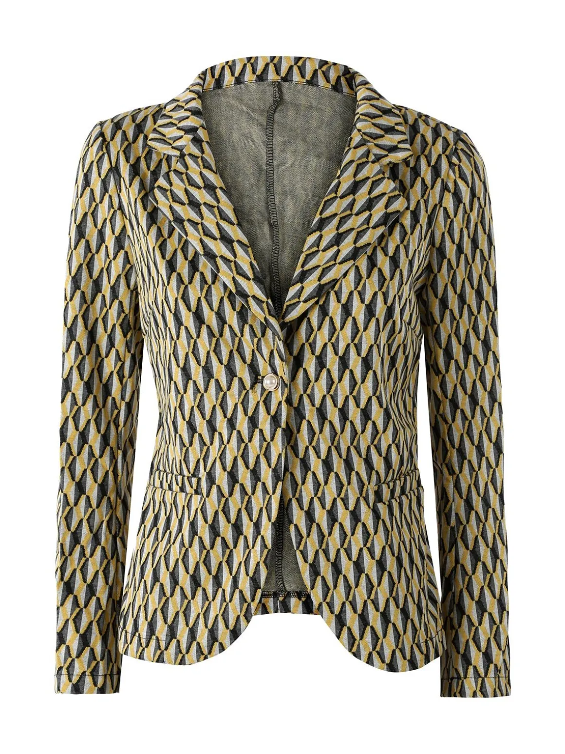 Solada Blazer donna con stampe geometriche - grigio