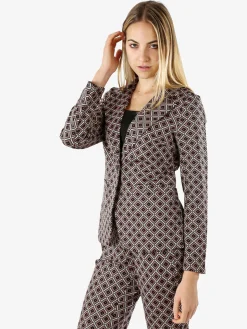 Solada Blazer donna con stampe geometriche - nero