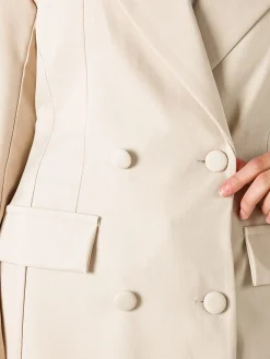 Solada Blazer donna elegante a doppiopetto - beige