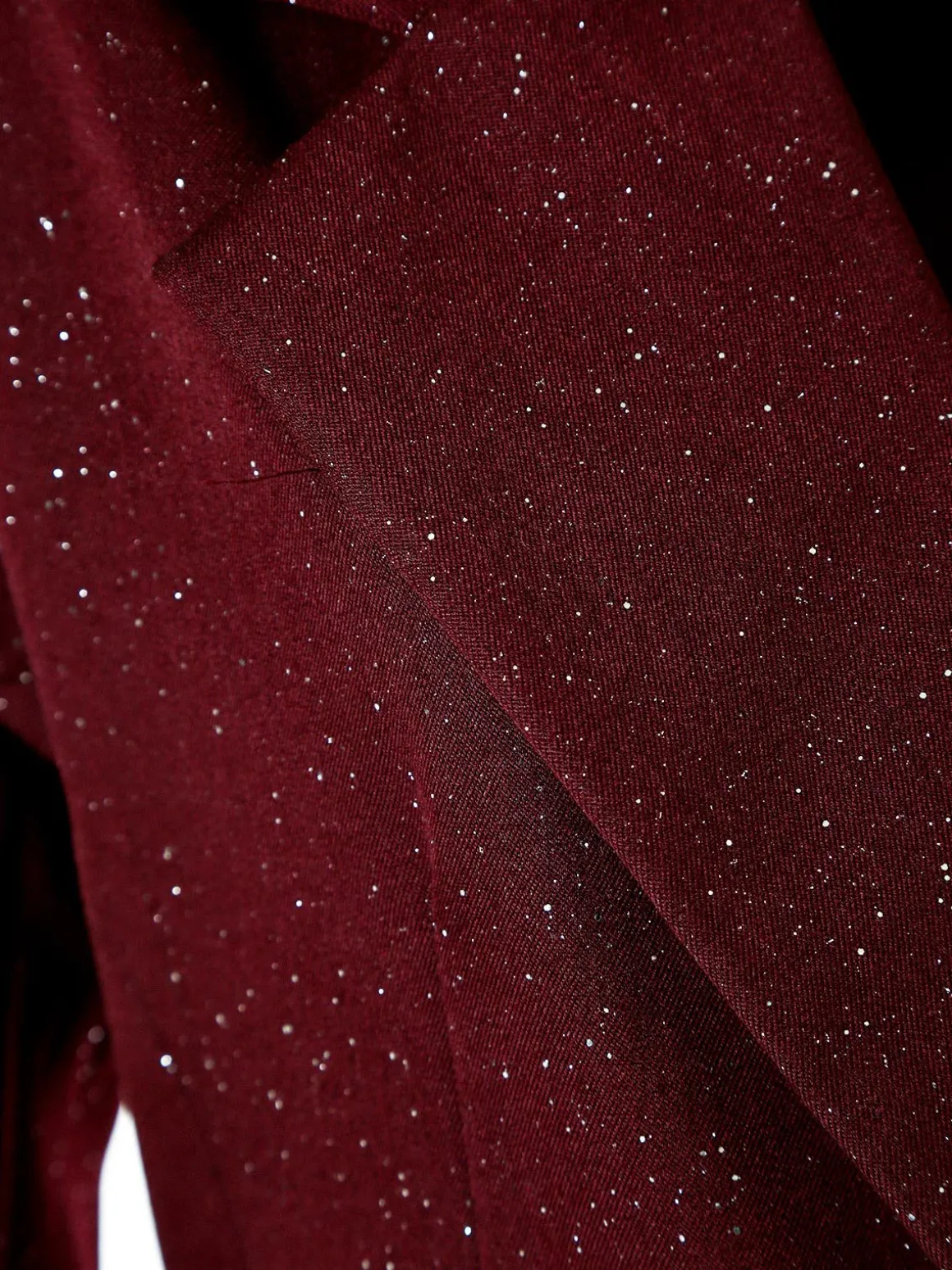 Solada Blazer donna elegante con brillantini e chiusura a doppiopetto - bordeaux