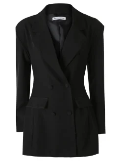 Solada Blazer donna elegante a doppiopetto - nero