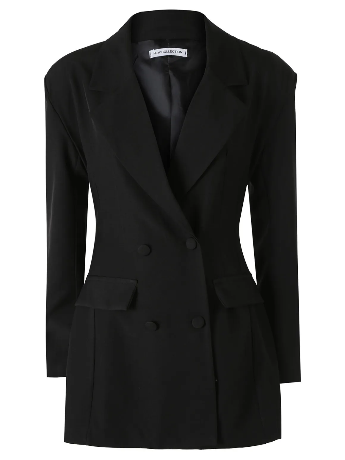 Solada Blazer donna elegante a doppiopetto - nero