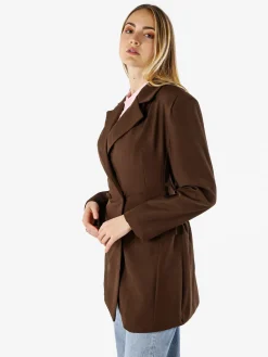 Solada Blazer donna elegante a doppiopetto - moro