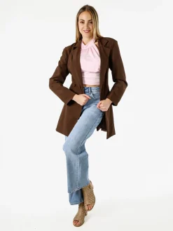 Solada Blazer donna elegante a doppiopetto - moro