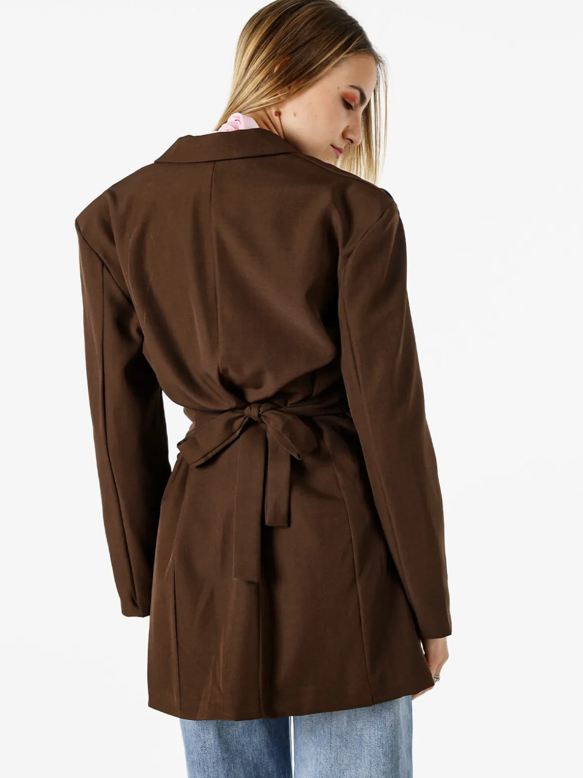 Solada Blazer donna elegante a doppiopetto - moro