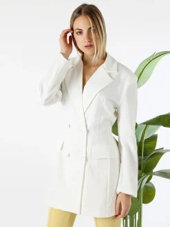 Solada Blazer donna elegante a doppiopetto - bianco