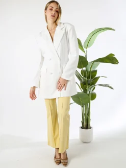 Solada Blazer donna elegante a doppiopetto - bianco