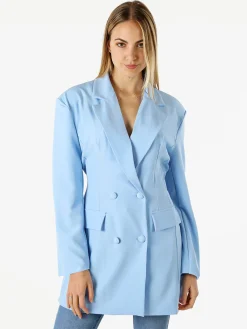 Solada Blazer donna elegante a doppiopetto - azzurro