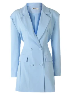Solada Blazer donna elegante a doppiopetto - azzurro