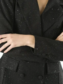 Solada Blazer donna elegante con brillantini e chiusura a doppiopetto